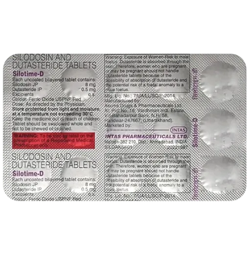 silotime d 8mg capsule 15's